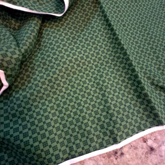 Fabric, Green Cotton Checked Calico, 2 yds x 45" ozark calicos - Picture 3 of 7